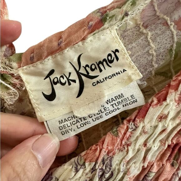 Vintage Rare Jack Kramer Prairie Floral Maxi Dress - small/medium - Picture 5 of 9